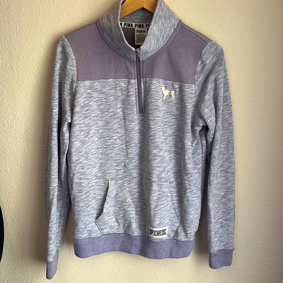 Victoria’s Secret PINK Quarter Zip Sweatshirt Women’s Size S - Picture 1 of 6